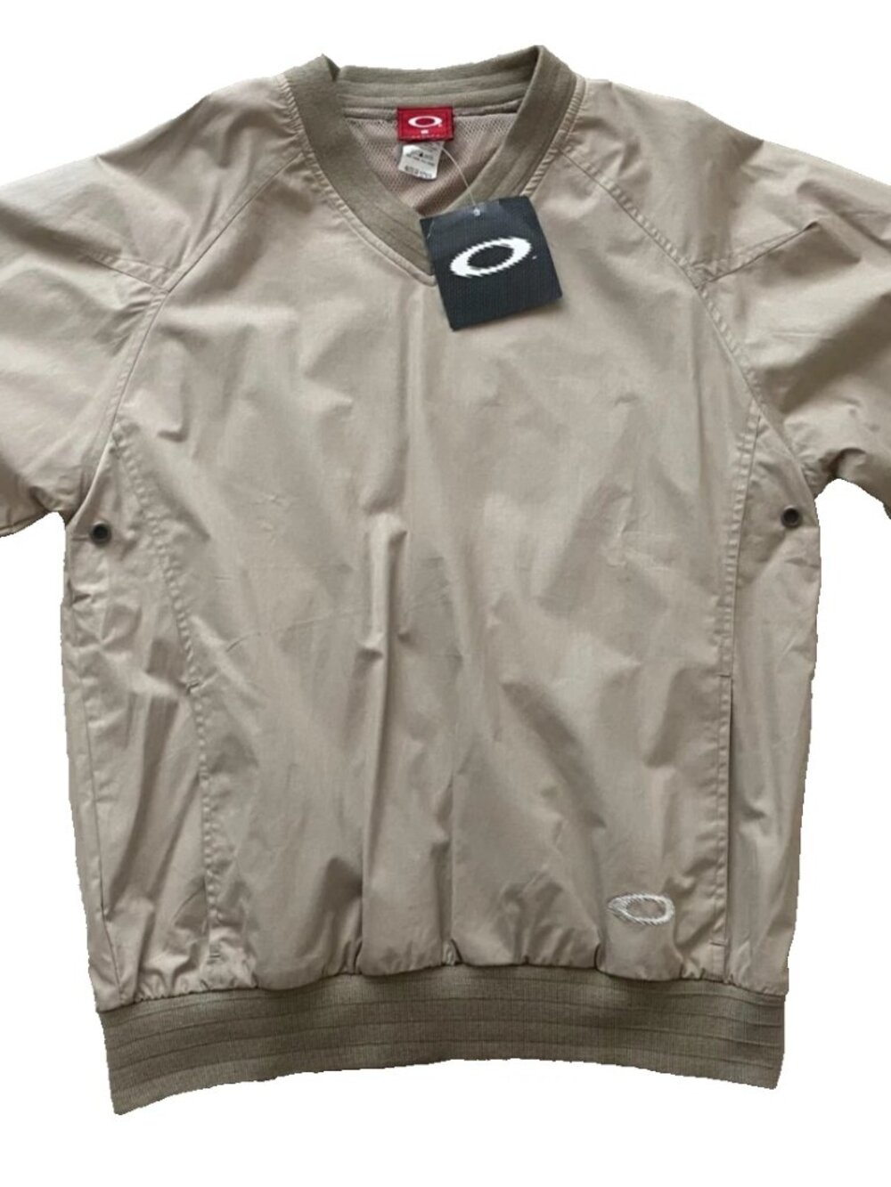 Oakley Windshirt Jacket Men's Small Tan Lightweight Pullover Windbreaker NWT